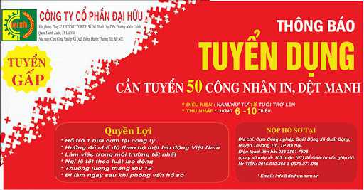 tuyển công nhân